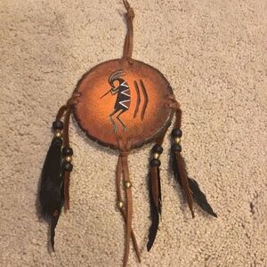 Vintage Native American Painted Kokopelli Dreamcatcher